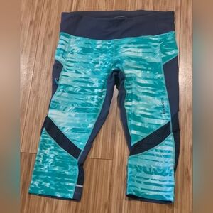 NWOT Sugoi Teal and Charcoal Leggings